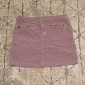 LAST CHANCE - Solid Lavender Corduroy Mini Skirt